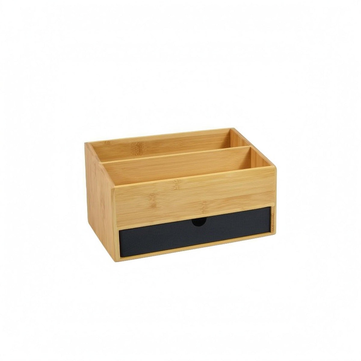Bamboo Desk Drawer Organizer Compact Desktop Drawer Storage Box Space-Saving