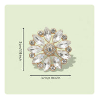 Crystal Flower Button Sparkling Rhinestones Flower Crystal Buttons