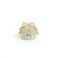 Jeweled Jewelry Box Domed Shape Crown-Shaped Jewelry Box Rust Resistant