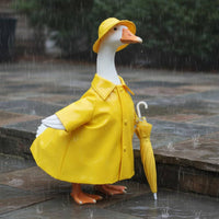 3 Pieces Goose Statue Raincoat Set Decorative Outdoor Decoration Long-Lasting