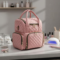 Nail Polish Organizer Bag Easy to Clean Toiletry Pouch Shockproof for at Home