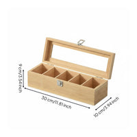 Acrylic Lid Box Divided Compartments Compartment Case for Desktop, Vanity