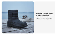 Warm & Comfortable men's Thermal Fishing Boots Long-Lasting Waterproof Winter Boots Adjustable Drawstring for Fishermen, Rainy Days, Work
