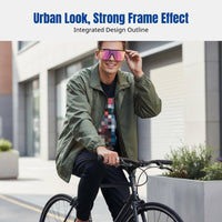 Oversized Punk Sunglasses, Shield Frame, Stylish Protection, Outdoor Cycling, Unisex Edgy Look