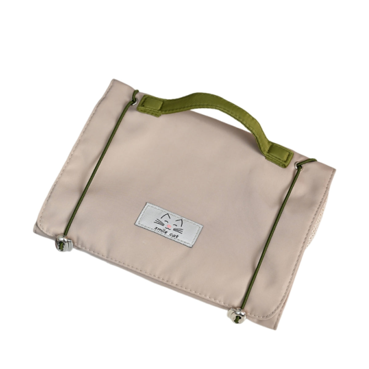 Makeup Bag with Brush Holders Portable Cosmetic Bag Easy to Clean for Commuting