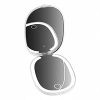 LED Pocket Mirror Foldable USB Rechargeable Makeup Mirror Dimmable Light