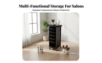 With Wheels 5-Drawer Salon Station Multi-Function 5-Drawer Stylist Station Multipurpose Beauty Trolley Universal Pulley for Hairdressers, Nail Technicians, Barbershop, Medical Practice, Workshop, Home