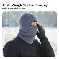 Windproof Neck Warmer Hood Ear Protection Full Head Neck Warmer Thermal Face Cover Hood Multifunctional Fleece Balaclava for Men