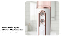 Deep Hydration Double Nozzle Nano Sprayer Cooling Effect Nano Mist Sprayer High-Frequency Atomization for Travelers, Women, Home