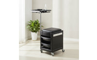 Manicure Trolley Stool Mobile Pedicure Cart with Seat Padded for Beauticians