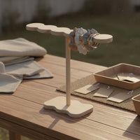 Wooden Headband Stand Multi-Purpose Wooden Bracelet Display Stand Space-Saving