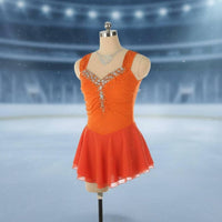 Skating Performance Costume Sequins Glittering Ice Dance Costume Light-Catching