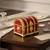 Treasure Chest Jewelry Box Alloy Vintage Jewelry Box Curved Lid