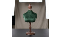 Vintage-Style Jewelry Bust Handmade Velvet Necklace Display Stand
