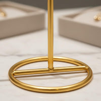 T Shaped Jewelry Stand Multifunctional Storage Metal Earring Holder Elegant Style Countertop Jewelry Tree for Retailers, Boutique, Dresser