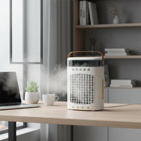 Desktop Misting Fan Rechargeable Personal Cooling Fan Auto-Deactivate Timer