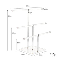 Acrylic Jewelry Stand Detachable Design Crossbar Bracelet Holder Stable Base