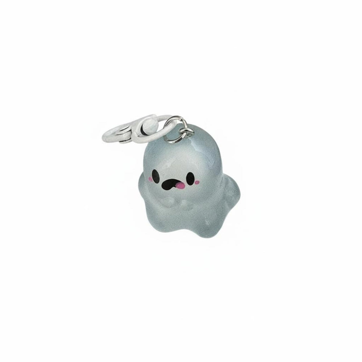 Luminous Ghost Charm Illuminatein-the-Dark Keychain Jelly-Like Texture