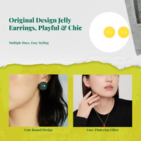 Round Post Earrings, Candy-Colored, Comfortable, Non-Allergenic, versatile Wear, snug-fit, Fashionable Accent