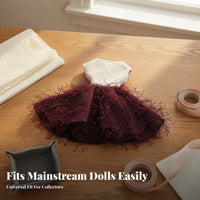 11 Inch Doll Dress Fashionable Design BJD Doll Outfit Easy to Wear Toy Accessory for Children, Special Occasions
