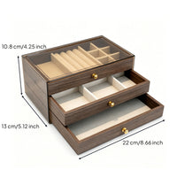 Jewelry Box with Drawers Transparent Jewelry Box Desktop for Vanity