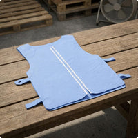 Blue Tie-Front Cooling Vest Rounded Neckline Apparel