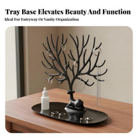 Decorative Design Horn Jewelry Tree Multi-Functional Deer Jewelry Display Stand Easy Reach Storage for Women, Girls, Bedroom, Dresser Top