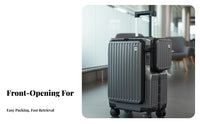 Built-in Cup Holder Front Accessible Ing Carry-on Scratch Resistant 20-Inch Trolley Case Airline Approved for Vacation, Vacations