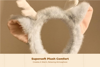 Face Cover Headband, Plush Deer Antlers, Makeup Routine