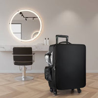 Makeup Case with Rotating Wheels Wheeled Sminkkoffert Med Hjul Rullande Cosmetic Trolley for Salon