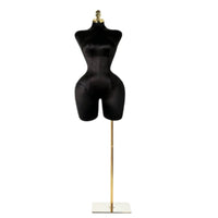 Female Torso Mannequin Thin Body Dress Form with Stand Floor-Standing