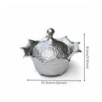 Ottoman Design Sugar Container Engraved Pattern Sweets Dish Lid