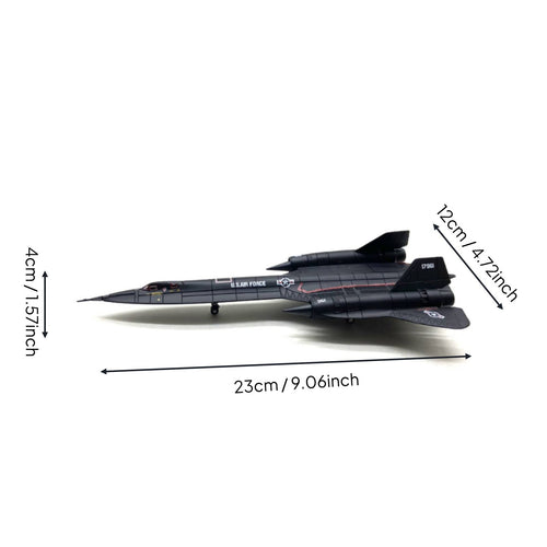 SR-71 Blackbird Model Metal Body SR-71 Die-Cast Airplane Collectible