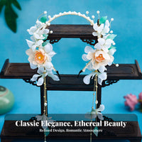 Traditional Chinese Tassel Hair Crown Detachable Tassels Tassel Hair Crown Ancient Design Flower Headpiece Meticulous