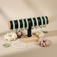 Cylindrical Jewelry Stand Bracelet Stand Space Saving Wooden Base Bangle Rack