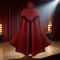 Medieval Gothic-Inspired Cape Draped Gothic-Inspired Cape Pointed Front