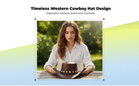 Wide-brim leather sun hat shields sun.