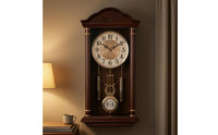 Vintage Pendulum Clock Arched Crown Home Decor Battery Powered