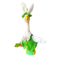 Porch Goose Green Vest and Hat Festive Design Lawn Goose Holiday Clothes