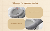 XL waterproof plush toilet seat cover