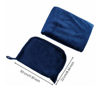 Flannel Trip Blanket Pillow Compact Trip Blanket Pillow Set Extra-Soft