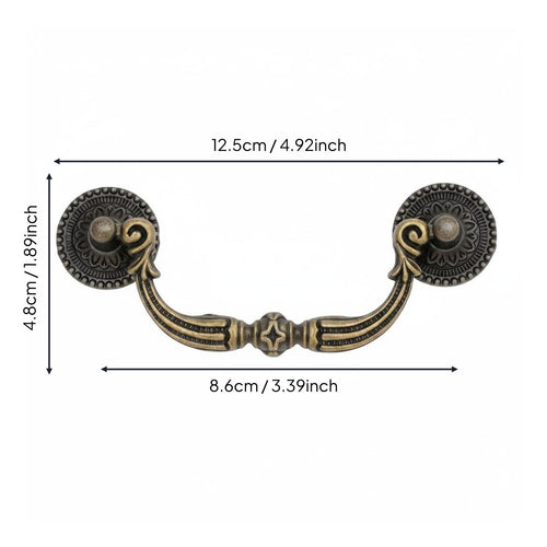 Antique Bail Pull Zinc Alloy Vintage Drawer Handle European Style Drop Handle for Crafters