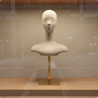 Mannequin Head Bust Realistic Look Mannequin Torso Head Stable Base Beauty Accessory for Shop Window