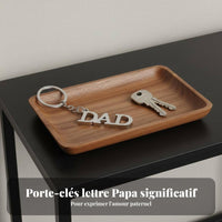 MOM DAD Keychain Mother's Day Gift Letter Key Fob Zinc Alloy