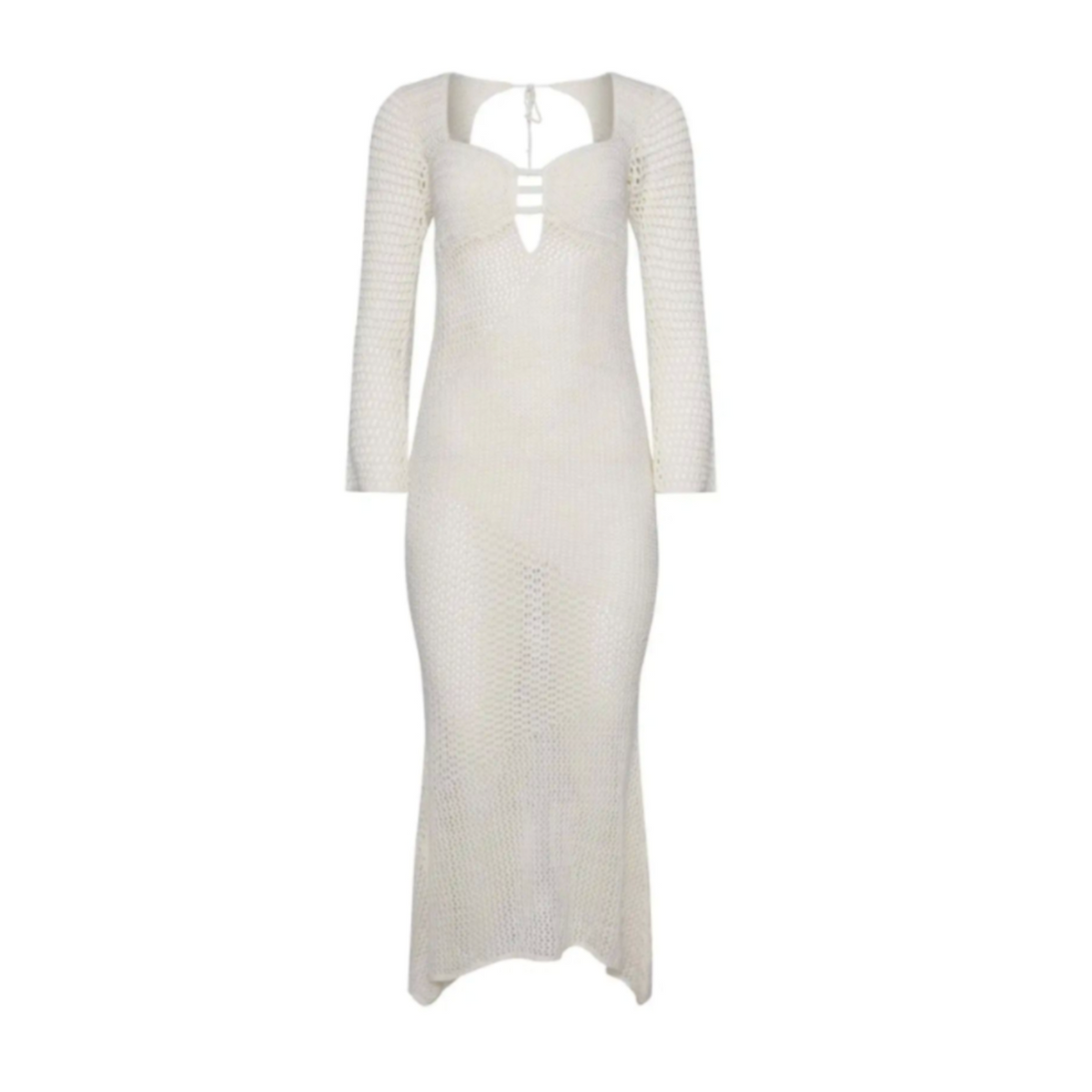 Crochet Handmade Dress, Hollow Knit, Backless, Slit, Home