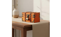 Chinese Retro Keepsake Box Multipurpose Wooden Jewelry Box with Lock Locking Wooden Treasure Chest Sturdy Wood Construction