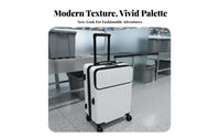 Lightweight Front-Accessing Carry-on Airline Approved Size Frontentry Hardside Luggage Wheels Trolley Case Hardshell Design for Travelers, Vacationers, Business Professionals, Vacations, Short Trip Getaways, Airports