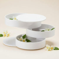 Multi-Layer Jewelry Organizer Dustproof Rotating Jewelry Box Desktop for Dresser