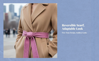 Reversible Wool Belt, Soft Texture, Fall Winter