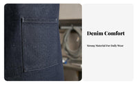 Sturdy Long Sleeve Reversible Wear Smock Oil-Proof for All Genders Denim Work Gown Stain-Resistant for Welders, Mechanics, Workshop, Factory
